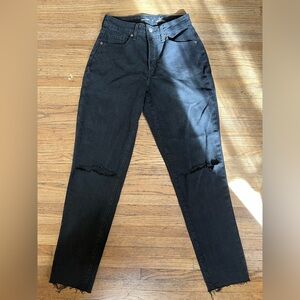 Black high-rise old navy straight leg jeans
